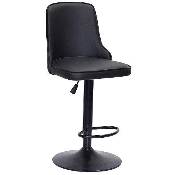 Барний стілець Onder Mebli Adam BAR BK-BASE Чорний Екошкіра-0