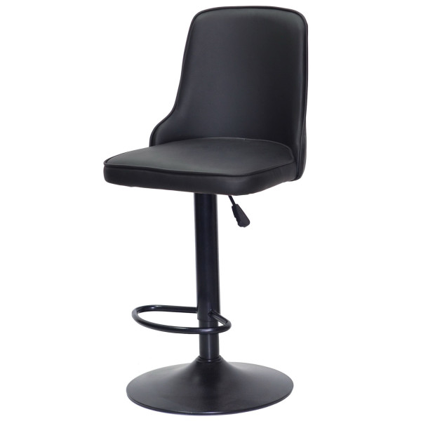 Барний стілець Onder Mebli Adam BAR BK-BASE Чорний Екошкіра-2