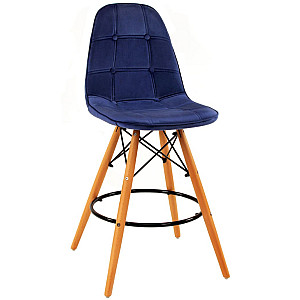 Полубарный стул Onder Mebli Alex BAR 65 Синий B-1 Бархат