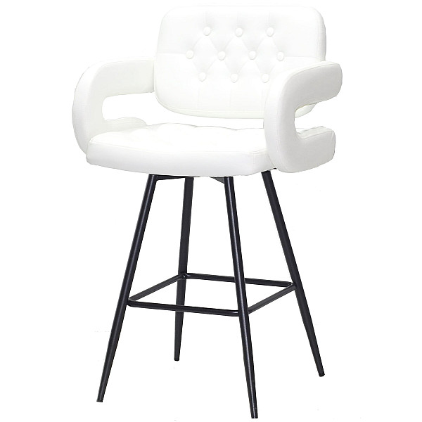 Напівбарний стілець Onder Mebli Gor BAR 65-ML Білий Екошкіра-1