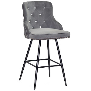 Полубарный стул Onder Mebli Olimp+SV BAR 65-ML Серый B-1004 Бархат