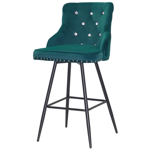Напівбарний стілець Onder Mebli Olimp+SV BAR 65-ML Зелений B-1003 Оксамит-1