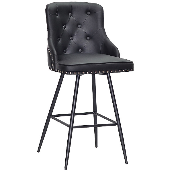 Напівбарний стілець Onder Mebli Olimp BAR 65-ML Чорний Екошкіра-0