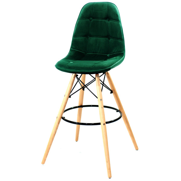 Барный стул Onder Mebli Alex BAR 75 Зеленый B-5 Бархат-1