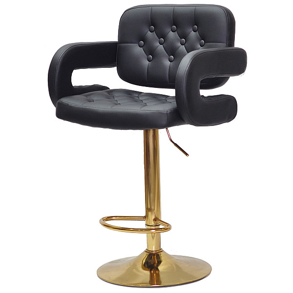 Барний стілець Onder Mebli Gor BAR GD-BASE Чорний Екошкіра-2