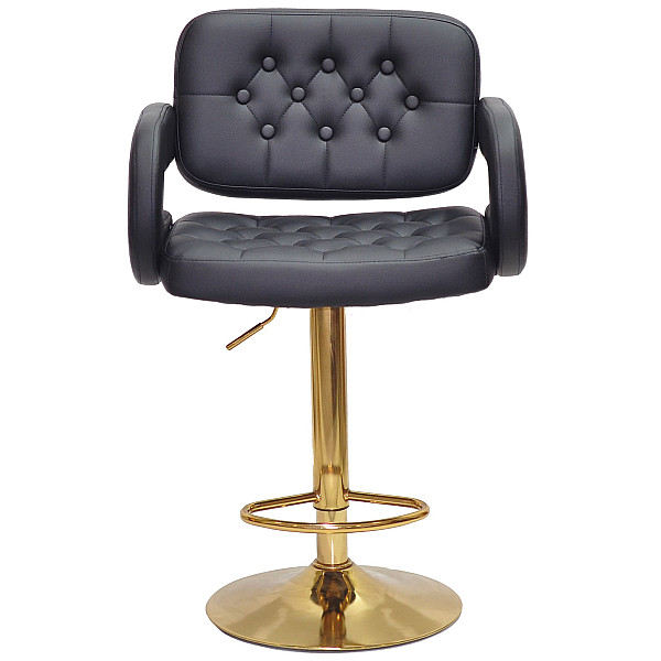 Барний стілець Onder Mebli Gor BAR GD-BASE Чорний Екошкіра-1