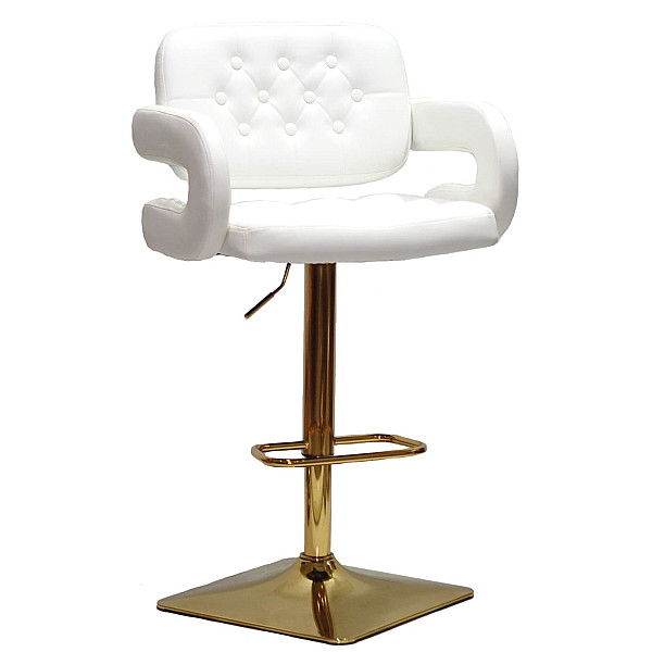 Барный стул Onder Mebli Gor BAR 4-GD-BASE Белый Экокожа-0