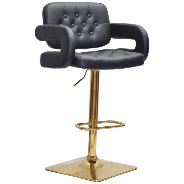 Барний стілець Onder Mebli Gor BAR 4-GD-BASE Чорний Екошкіра-0