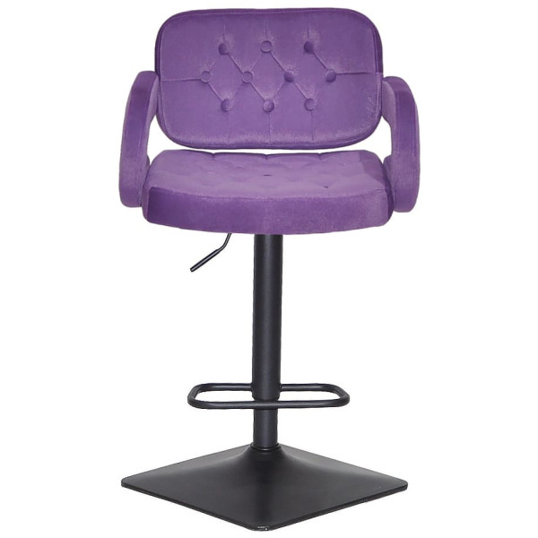 Барний стілець Onder Mebli Gor BAR 4-BK-BASE Пурпуровий B-1013 Оксамит-1