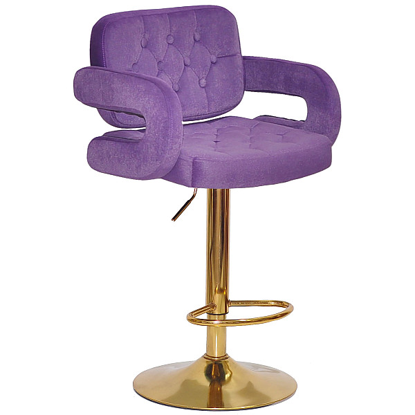 Барний стілець Onder Mebli Gor BAR GD-BASE Пурпуровий B-1013 Оксамит-0