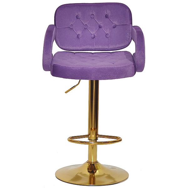 Барний стілець Onder Mebli Gor BAR GD-BASE Пурпуровий B-1013 Оксамит-1