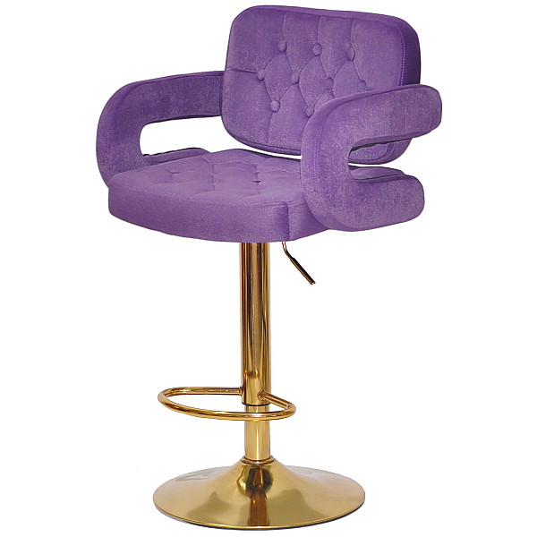 Барний стілець Onder Mebli Gor BAR GD-BASE Пурпуровий B-1013 Оксамит-2