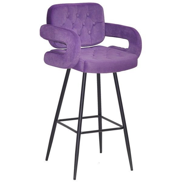 Барний стілець Onder Mebli Gor BAR 75-ML Пурпуровий B-1013 Оксамит-0