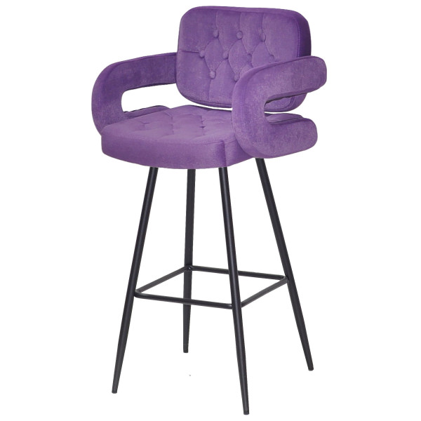 Барний стілець Onder Mebli Gor BAR 75-ML Пурпуровий B-1013 Оксамит-2