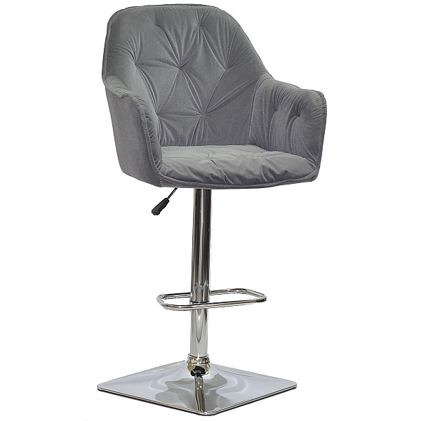Барный стул Onder Mebli Mario BAR 4CH-BASE Серый B-1004 Бархат-0
