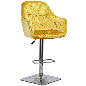 Барный стул Onder Mebli Mario BAR 4CH-BASE Желтый Y-10 Бархат