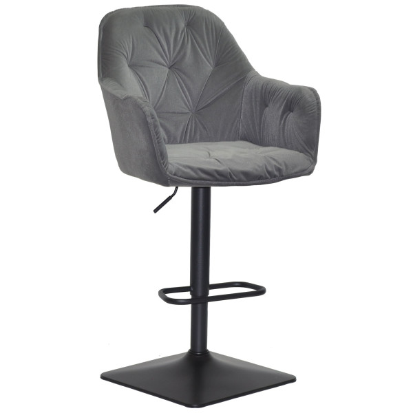 Барный стул Onder Mebli Mario BAR 4-BK-BASE Серый B-1004 Бархат-0