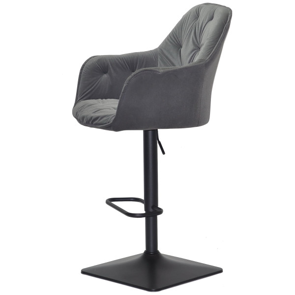 Барный стул Onder Mebli Mario BAR 4-BK-BASE Серый B-1004 Бархат-3