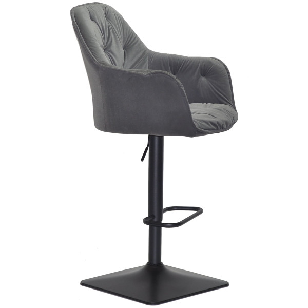 Барный стул Onder Mebli Mario BAR 4-BK-BASE Серый B-1004 Бархат-2