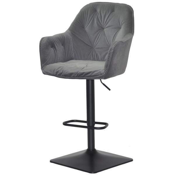 Барный стул Onder Mebli Mario BAR 4-BK-BASE Серый B-1004 Бархат-1