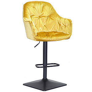 Барний стілець Onder Mebli Mario BAR 4-BK-BASE Жовтий Y-10 Оксамит