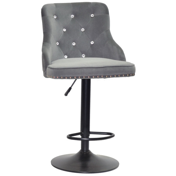Барный стул Onder Mebli OLIMP+SV BAR BK-BASE Серый B-1004 Бархат-0