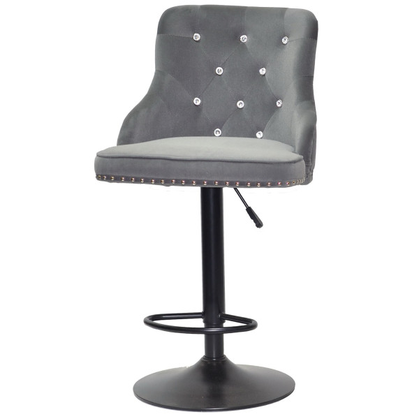 Барный стул Onder Mebli OLIMP+SV BAR BK-BASE Серый B-1004 Бархат-1