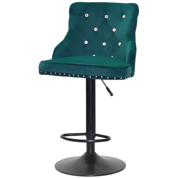 Барный стул Onder Mebli OLIMP+SV BAR BK-BASE Зеленый B-1003 Бархат-1