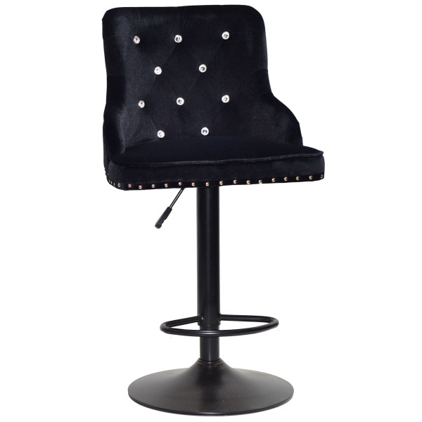 Барный стул Onder Mebli OLIMP+SV BAR BK-BASE Черный B-1011 Бархат-0