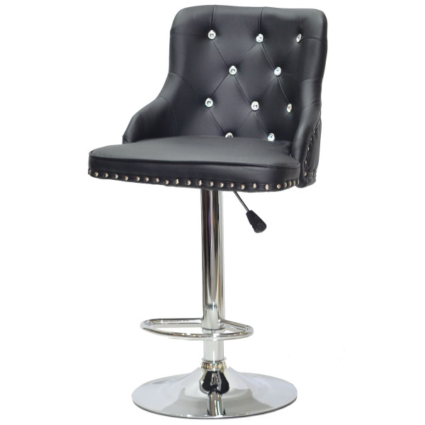 Барний стілець Onder Mebli OLIMP+SV BAR CH-BASE Чорний Екошкіра-1