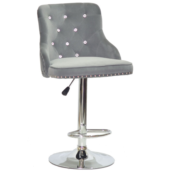 Барный стул Onder Mebli OLIMP+SV BAR CH-BASE Серый B-1004 Бархат-0