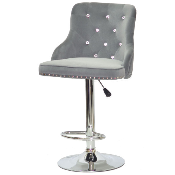 Барный стул Onder Mebli OLIMP+SV BAR CH-BASE Серый B-1004 Бархат-1