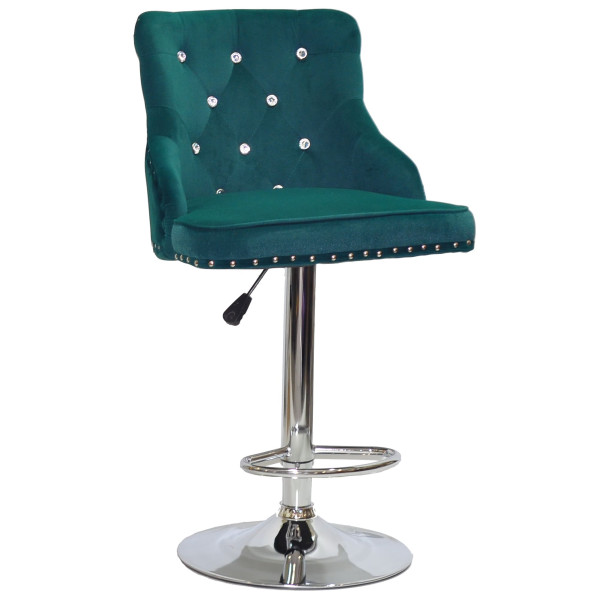 Барний стілець Onder Mebli OLIMP+SV BAR CH-BASE Зелений B-1003 Оксамит-0