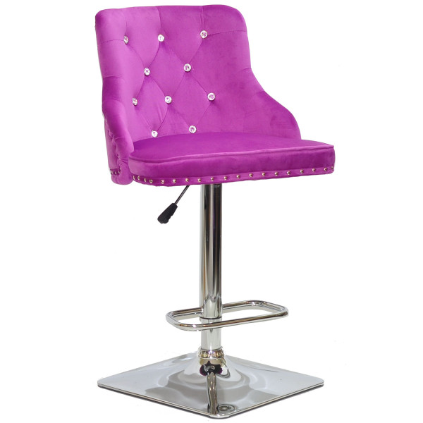Барний стілець Onder Mebli OLIMP+SV BAR 4-CH-BASE Бузок B-1022 Оксамит-0