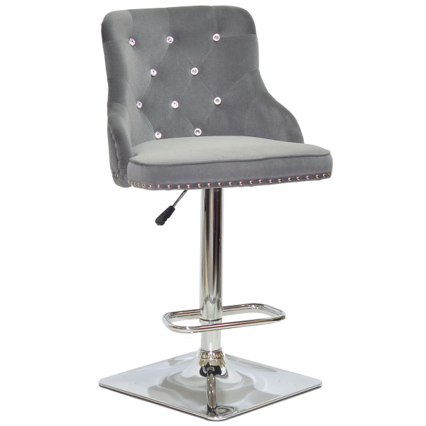 Барный стул Onder Mebli OLIMP+SV BAR 4-CH-BASE Серый B-1004 Бархат-0