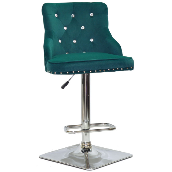 Барный стул Onder Mebli OLIMP+SV BAR 4-CH-BASE Зеленый B-1003 Бархат-0