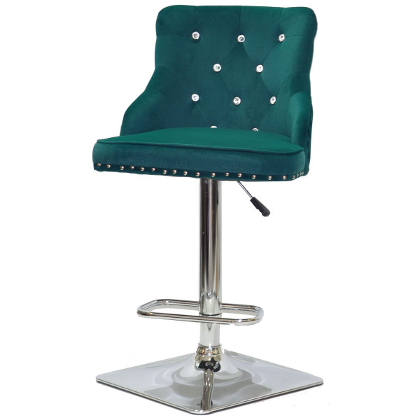 Барный стул Onder Mebli OLIMP+SV BAR 4-CH-BASE Зеленый B-1003 Бархат-1