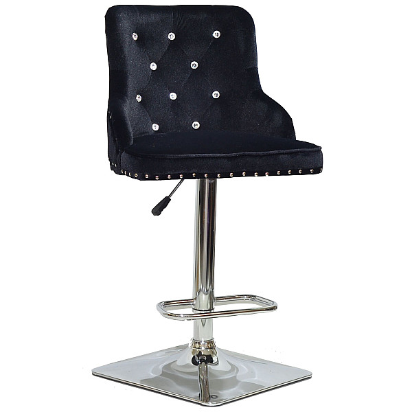 Барный стул Onder Mebli OLIMP+SV BAR 4-CH-BASE Черный B-1011 Бархат-0