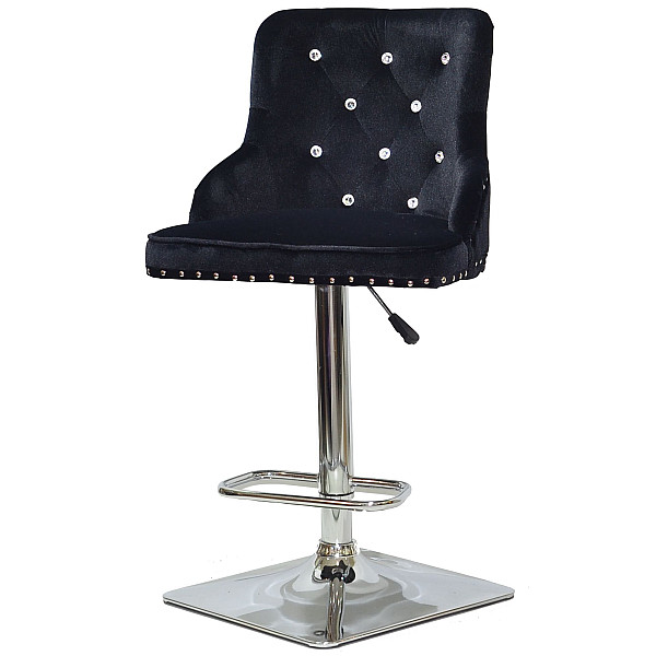 Барный стул Onder Mebli OLIMP+SV BAR 4-CH-BASE Черный B-1011 Бархат-1
