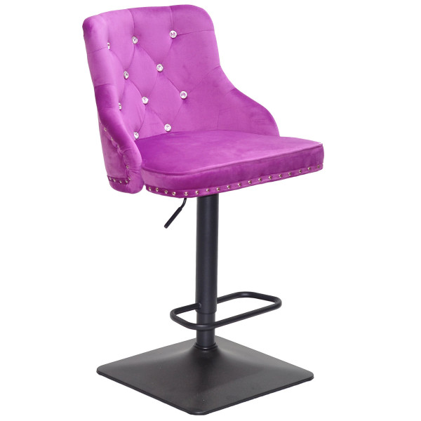 Барний стілець Onder Mebli OLIMP+SV BAR 4-BK-BASE Бузок B-1022 Оксамит-0