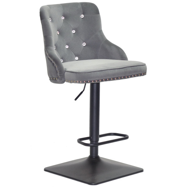 Барный стул Onder Mebli OLIMP+SV BAR 4-BK-BASE Серый B-1004 Бархат-0