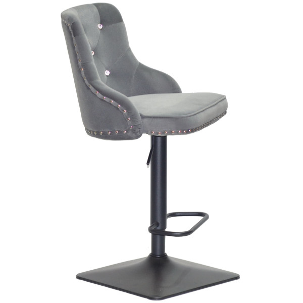 Барный стул Onder Mebli OLIMP+SV BAR 4-BK-BASE Серый B-1004 Бархат-2