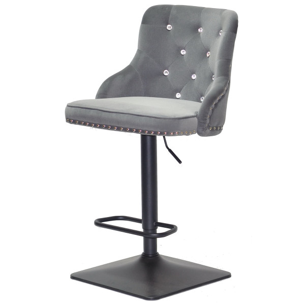 Барный стул Onder Mebli OLIMP+SV BAR 4-BK-BASE Серый B-1004 Бархат-1