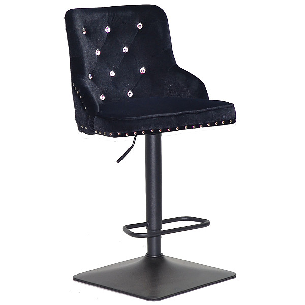 Барный стул Onder Mebli OLIMP+SV BAR 4-BK-BASE Черный B-1011 Бархат-0