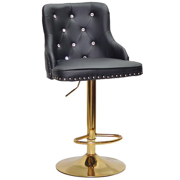 Барный стул Onder Mebli OLIMP+SV BAR GD-BASE Черный Экокожа-0