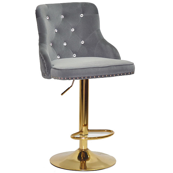 Барный стул Onder Mebli OLIMP+SV BAR GD-BASE Серый B-1004 Бархат-0