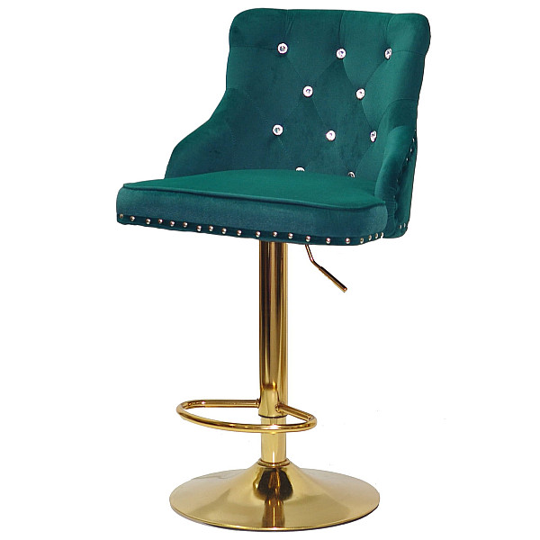Барный стул Onder Mebli OLIMP+SV BAR GD-BASE Зеленый B-1003 Бархат-1