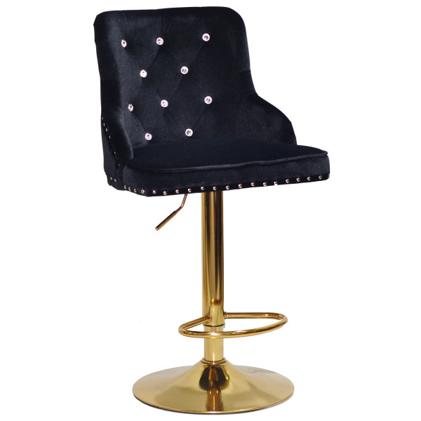 Барный стул Onder Mebli OLIMP+SV BAR GD-BASE Черный B-1011 Бархат-0