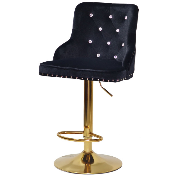 Барный стул Onder Mebli OLIMP+SV BAR GD-BASE Черный B-1011 Бархат-1