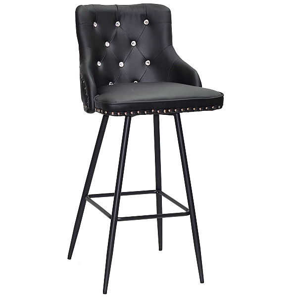 Барный стул Onder Mebli Olimp+SV BAR 75-ML Черный Экокожа-0